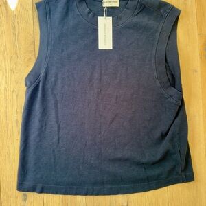 Cotton Citizen Navy Sleeveless Tank Top